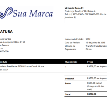 Fatura em PDF